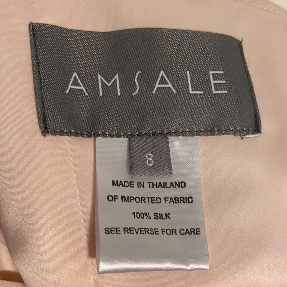 NWT Amsale Crinkle Chiffon Bridesmaid Dress - Picture 8 of 9